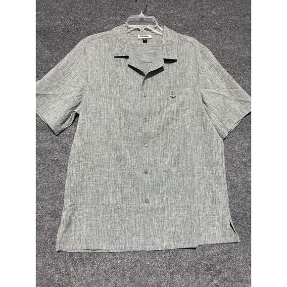 Cintas Work Shirt Men's M Gray Button Down Short Sleeve - Picture 1 of 8